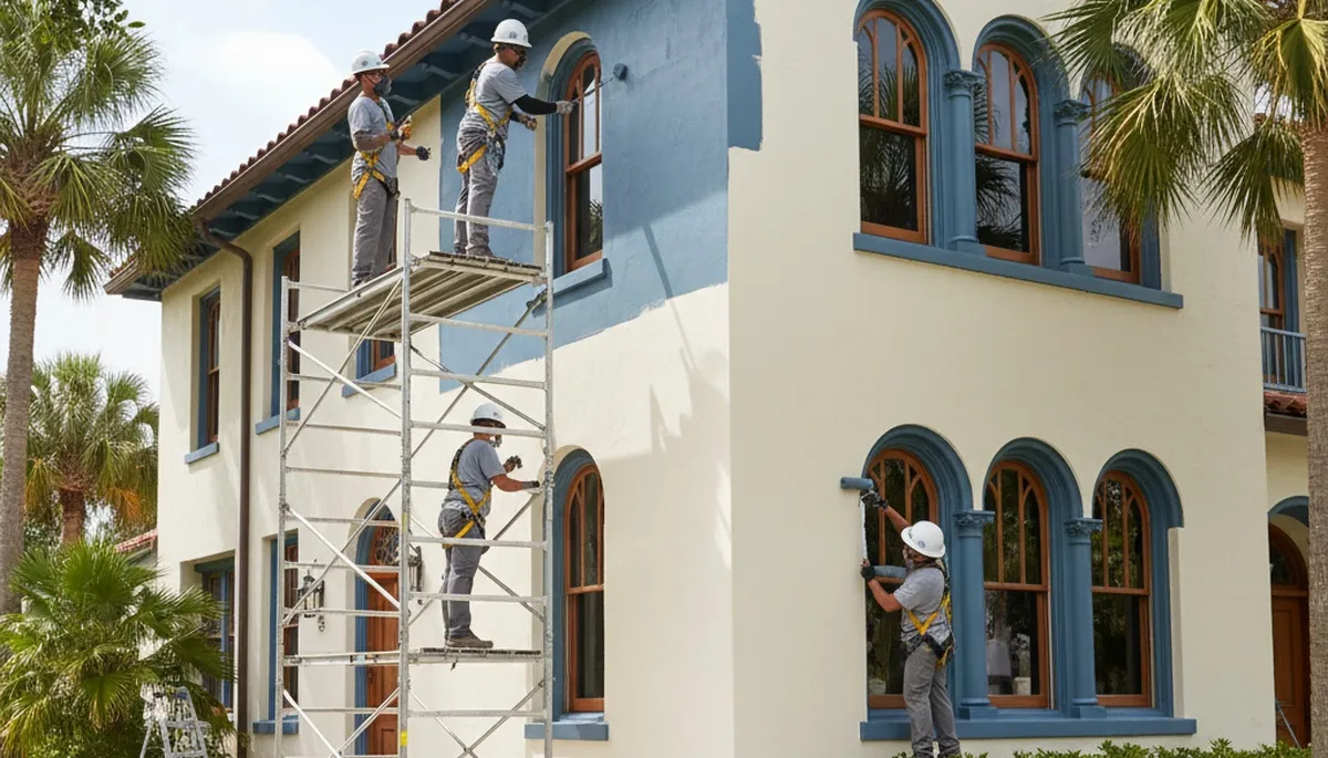 Professional painting crew providing house painting services in Tampa, FL